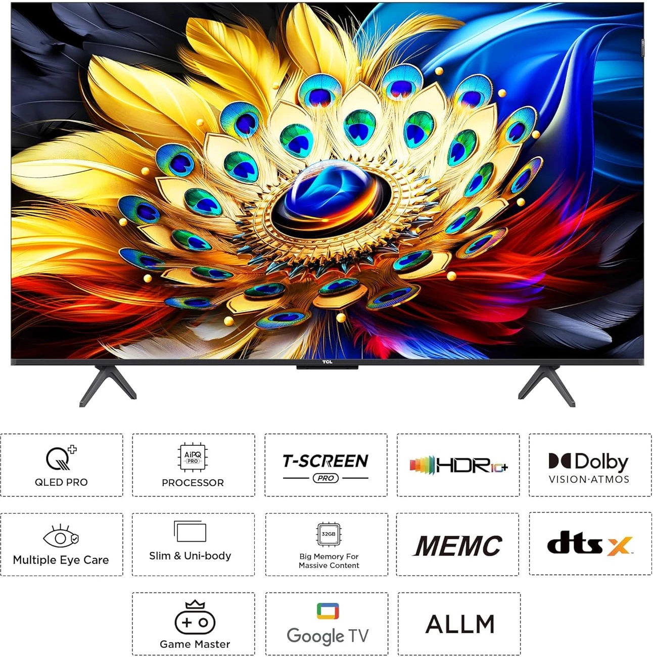 50" Smart Google TV 4K QuantumDot QLED"