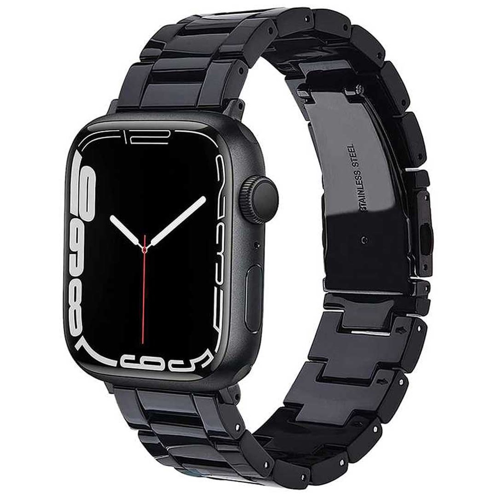 GREEN Marble Watch Band 42/44/45/49mm - Black